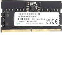 Оперативная память Apacer 8ГБ DDR5 SODIMM 4800 МГц AS08GHB48CTDBGH