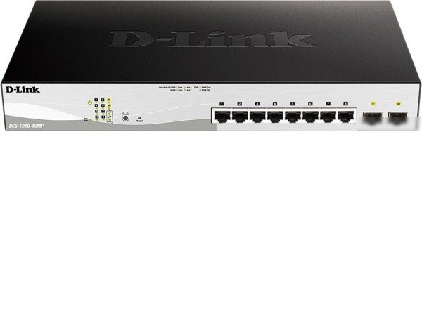 Управляемый коммутатор 2-го уровня D-Link DGS-1210-10MP/FL2A