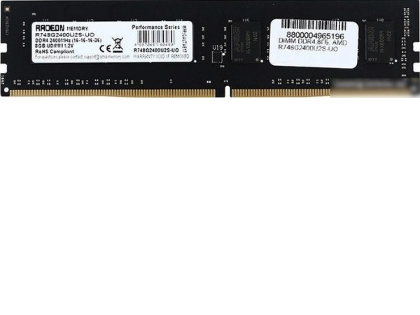 Оперативная память AMD Entertainment 8GB DDR4 PC4-19200 R748G2400U2S-UO