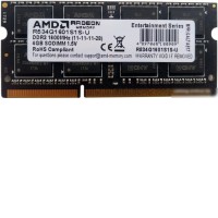 Оперативная память AMD Radeon R3 4GB DDR3 SODIMM PC4-10600 R334G1339S1S-U