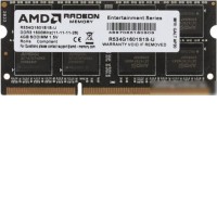 Оперативная память AMD Radeon R5 Entertainment 4GB DDR3 SODIMM PC4-12800 R534G1601S1S-U