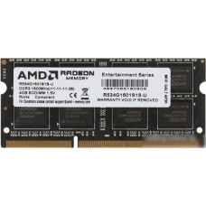 Оперативная память AMD Radeon R5 Entertainment 4GB DDR3 SODIMM PC4-12800 R534G1601S1S-U