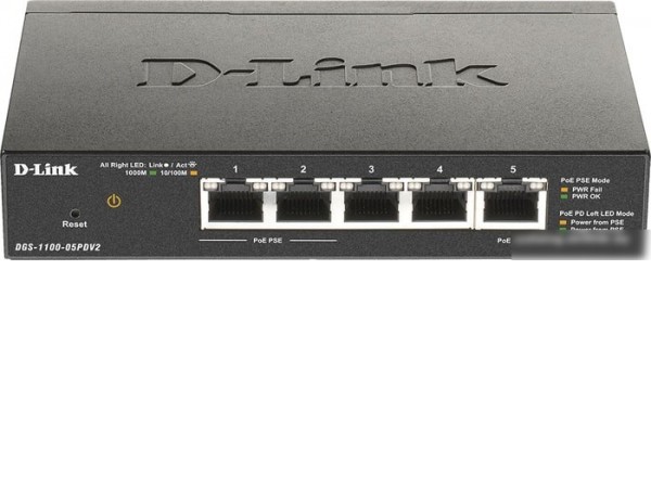 Коммутатор D-Link DGS-1100-05PDV2/A1A