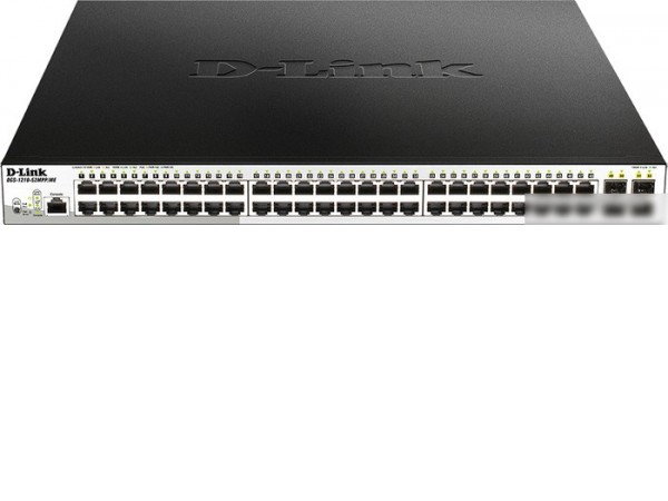 Управляемый коммутатор 2-го уровня D-Link DGS-1210-52MPP/ME/B3A