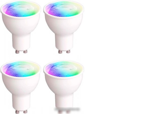Светодиодная лампочка Yeelight Smart Bulb W1 Multicolor YGYC0120004WTEU GU10 4.5 Вт (4 шт)