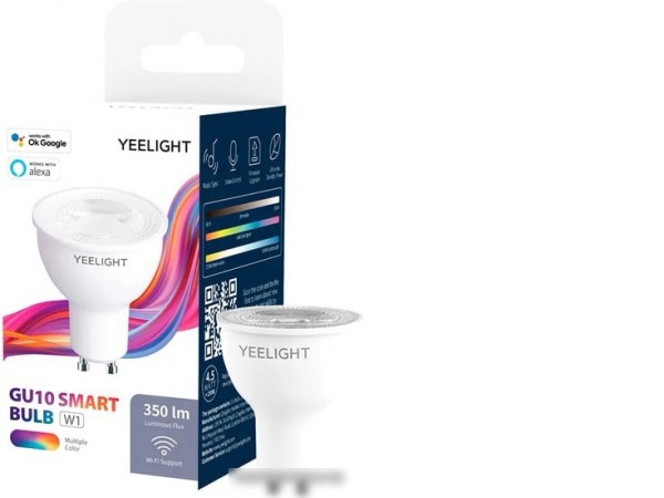 Светодиодная лампа Yeelight Smart Bulb W1 Multicolor YLDP004-A GU10 4.5 Вт