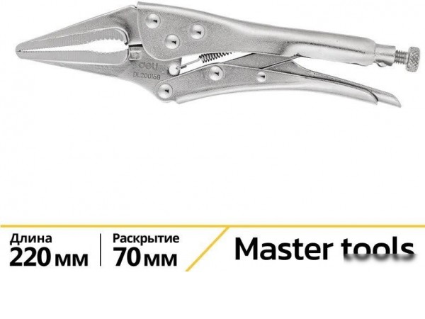 Клещи зажимные Deli DL20015B