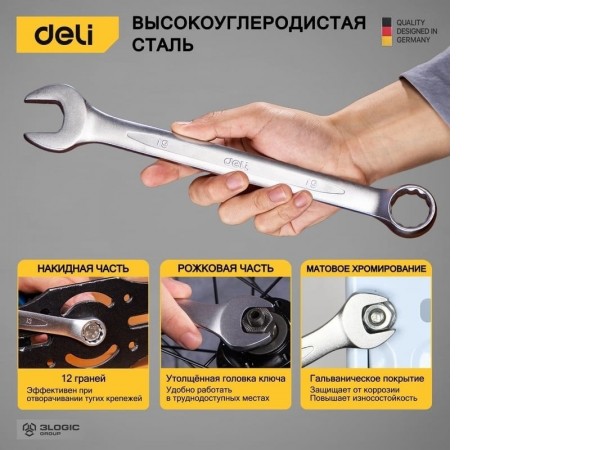 Набор ключей Deli DL130008A (8 предметов)