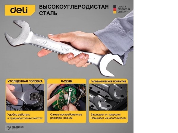 Набор ключей Deli DL160008A (8 предметов)