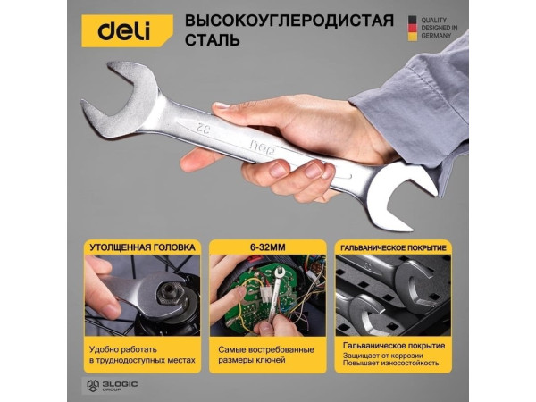 Набор ключей Deli DL160012A (12 предметов)