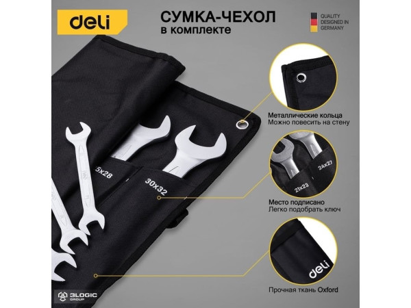 Набор ключей Deli DL160012A (12 предметов)