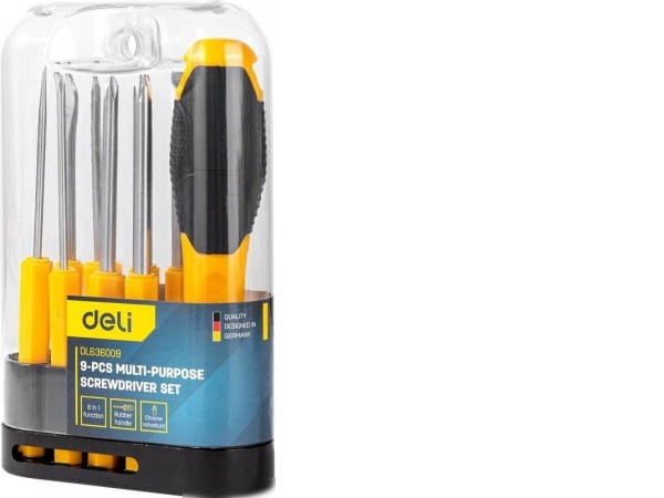 Набор отвертка с битами Deli DL636009 (8 предметов)