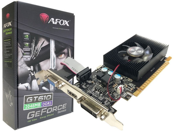 Видеокарта AFOX GeForce GT 610 2GB DDR3 AF610-2048D3L7-V6