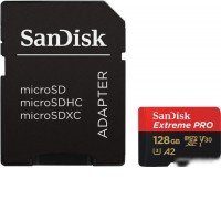 Карта памяти SanDisk Extreme PRO microSDXC SDSQXCD-128G-GN6MA 128GB (с адаптером)