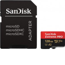 Карта памяти SanDisk Extreme PRO microSDXC SDSQXCD-128G-GN6MA 128GB (с адаптером)