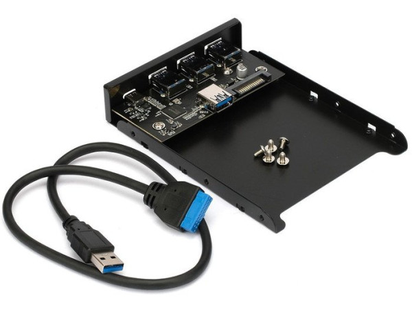 Планка портов на переднюю панель Gembird FP3.5-USB3-3A1C