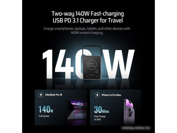 Внешний аккумулятор Cuktech 30 Power Bank 40000mAh 300W MAX