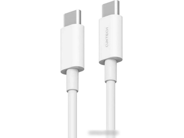 Кабель Cuktech KLC-5499 USB Type-C - USB Type-C (1 м, белый)