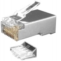 Коннектор-соединитель Hyperline PLUG-8P8C-UV-C6-SH-100 RJ45 (100 шт)