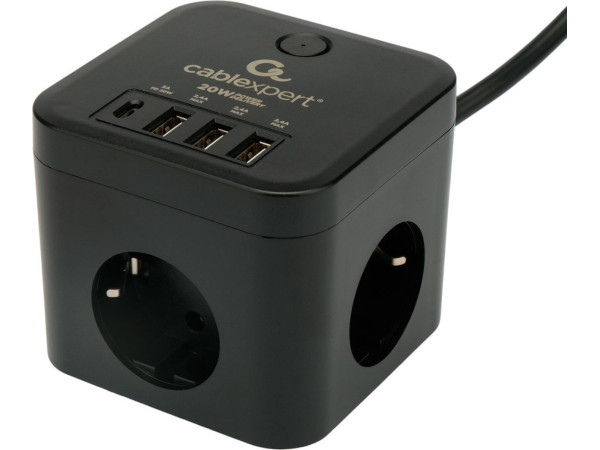 Сетевой фильтр Cablexpert CUBE-3-CU3-B-1.5