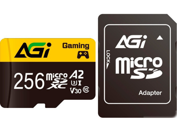 Карта памяти AGI TF138 Supreme microSDXC 256GB AGI256GGSTF138 (с адаптером)