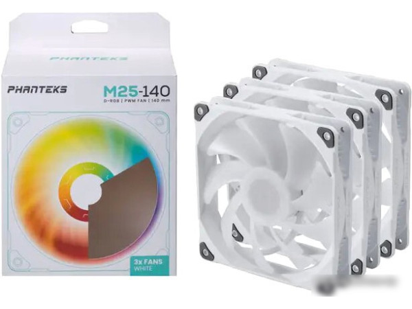 Набор вентиляторов Phanteks M25-140 D-RGB PH-F140M25_DRGB_PWM_WT01_3P