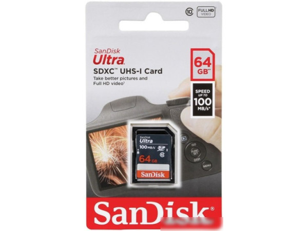 Карта памяти SanDisk Ultra SDXC SDSDUNR-064G-GN3IN 64GB