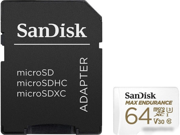 Карта памяти SanDisk microSDXC SDSQQVR-064G-GN6IA 64GB (с адаптером)