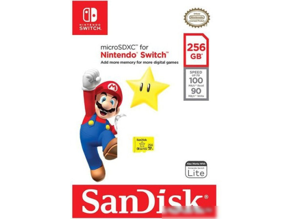 Карта памяти SanDisk For Nintendo Switch microSDXC SDSQXAO-256G-GN3ZN 256GB