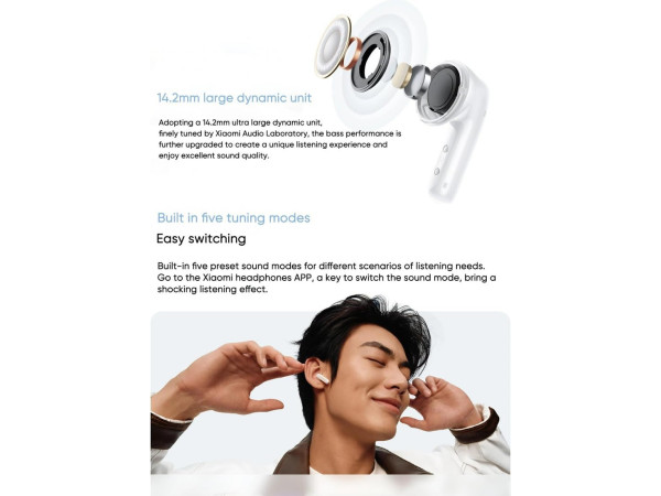 Наушники Xiaomi Redmi Buds 6 Active M2344E1 (черный, международная версия)