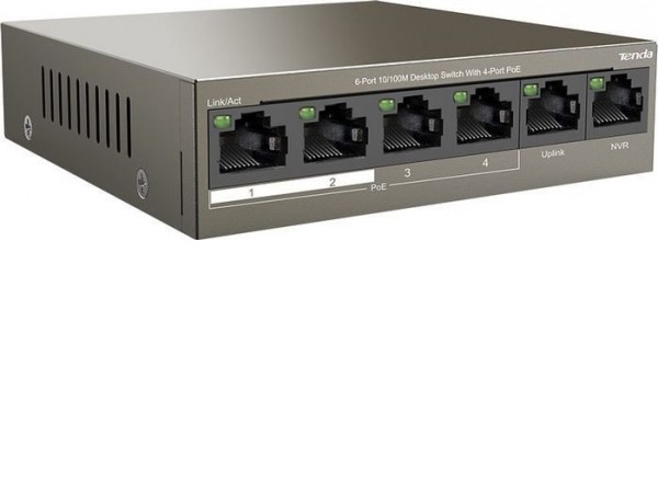 Неуправляемый коммутатор Tenda TEF1106P-4-63W