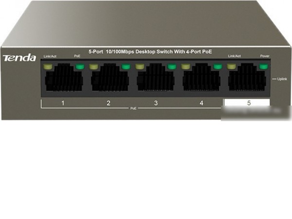 Неуправляемый коммутатор Tenda TEF1105P-4-38W