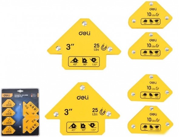 Угольник магнитный Deli DL-HDW06-EH1