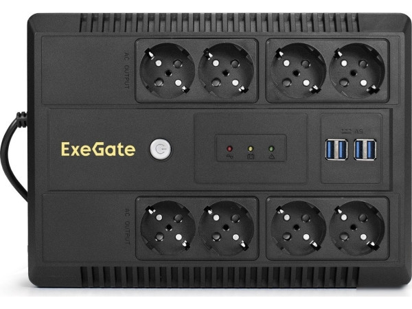 Источник бесперебойного питания ExeGate Neo NNB-1000.LED.AVR.8SH.CH EX293855RUS