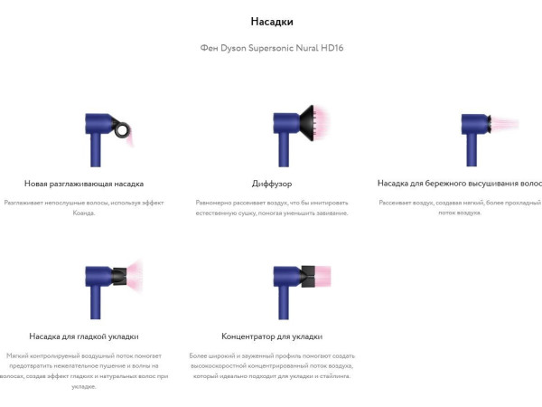 Фен Dyson HD16 515092-01 (синий/топаз)