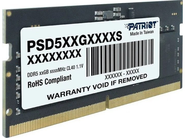 Оперативная память Patriot Signature Line 16ГБ DDR5 SODIMM 5200 МГц PSD516G520081S