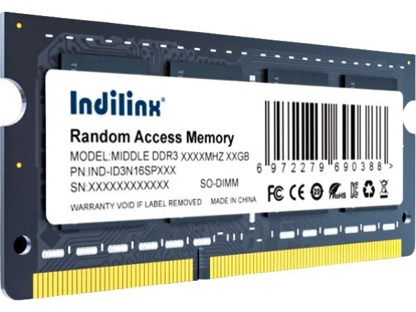 Оперативная память Indilinx 8ГБ DDR3 SODIMM 1600 МГц IND-ID3N16SP08X