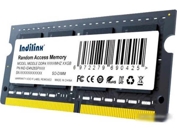 Оперативная память Indilinx 8ГБ DDR4 SODIMM 3200 МГц IND-ID4N32SP08X