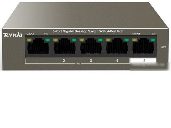 Неуправляемый коммутатор Tenda TEG1105P-4-63W