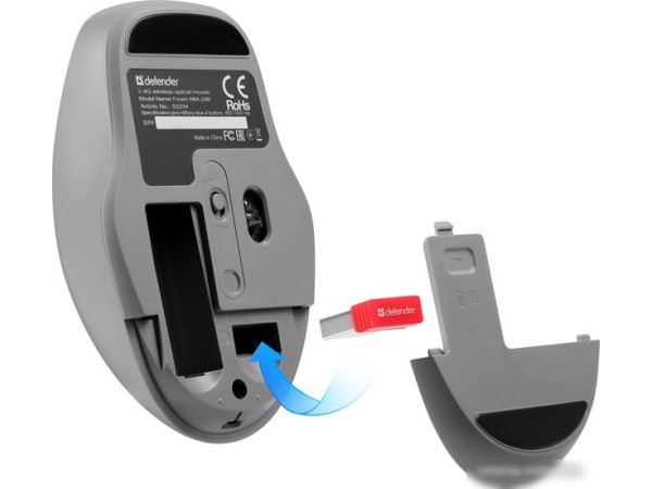 Мышь Defender Feam MM-296 (серый/мятный)