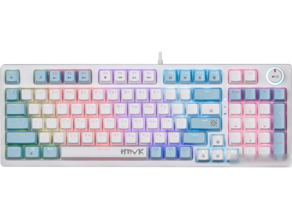 Клавиатура Defender Hawk GK-418 (белый, Outemu Red)