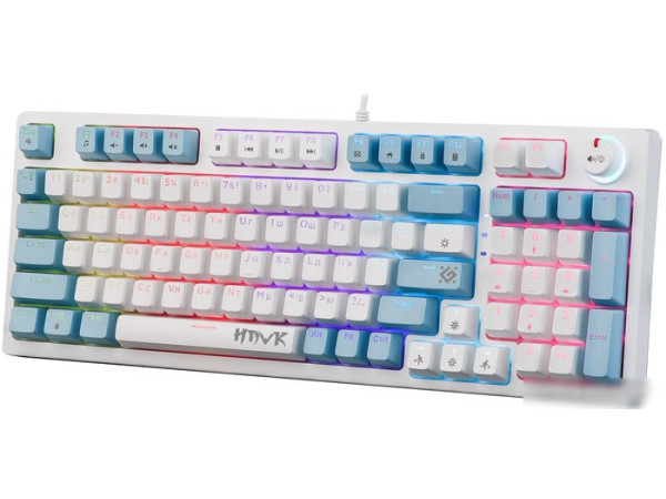 Клавиатура Defender Hawk GK-418 (белый, Outemu Red)