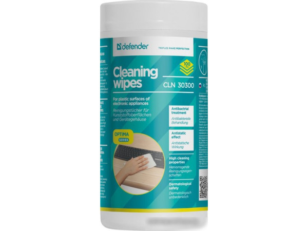 Влажные салфетки Defender CLN 30300 Optima (100 шт)