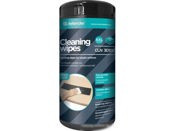 Влажные салфетки Defender CLN 30100 Pro (110 шт)