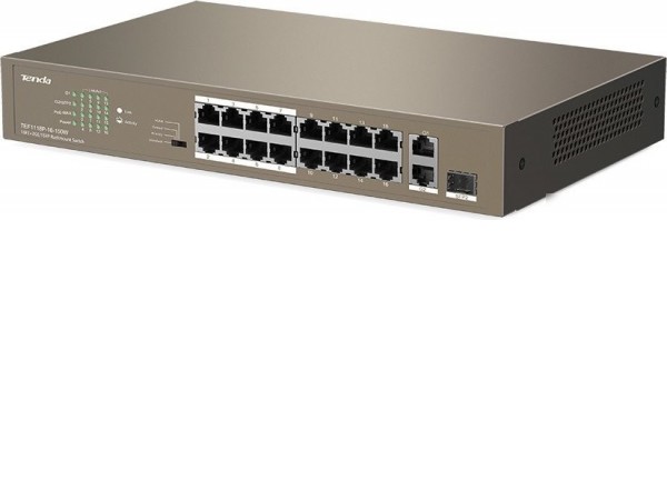 Неуправляемый коммутатор Tenda TEF1118P-16-150W