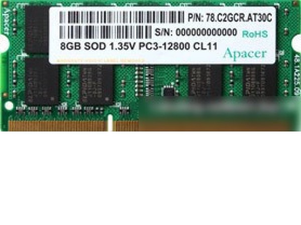 Оперативная память Apacer 4GB DDR3 SO-DIMM PC3-12800 (AS04GFA60CATBGC)