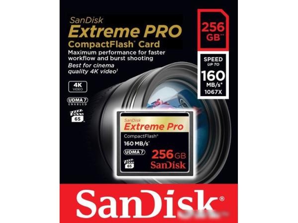 Карта памяти SanDisk Extreme Pro CompactFlash 256GB [SDCFXPS-256G-X46]