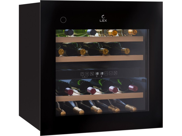 Винный шкаф LEX LWD6036BL Dual Zone PP
