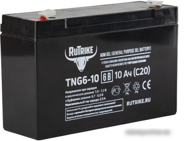 Тяговый аккумулятор Rutrike TNG6-10 (10 А·ч)