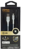 Кабель CACTUS USB Type-A - Lightning CS-LG.USB.A-1 (1 м, белый)